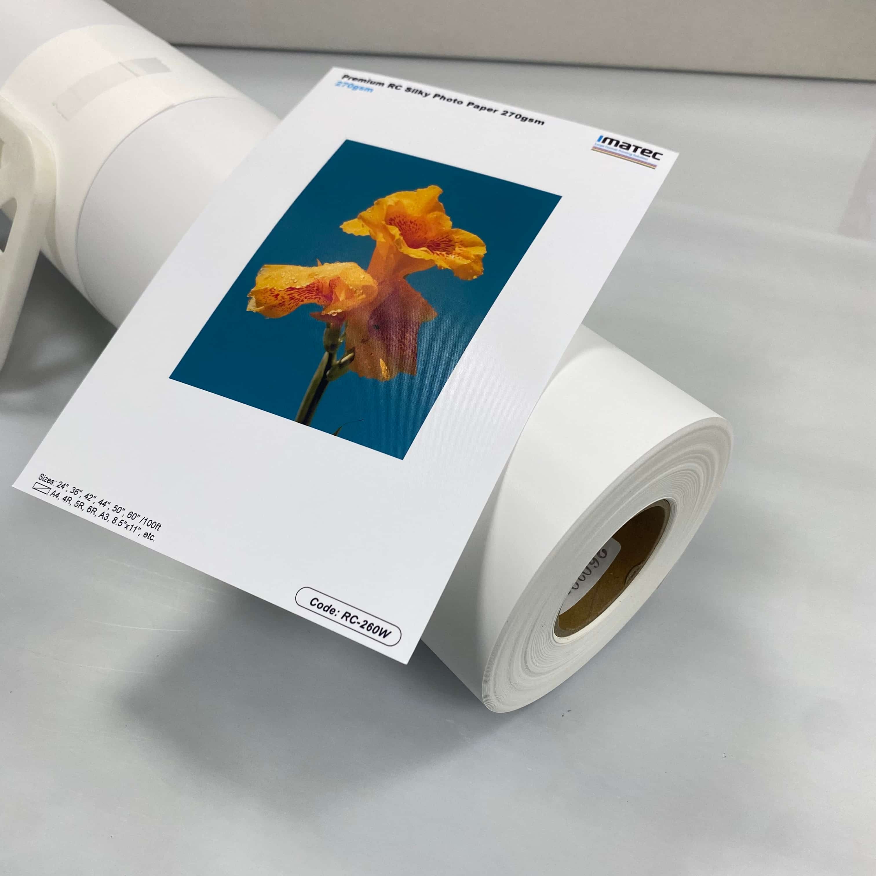 Quick-dry silky inkjet photo paper