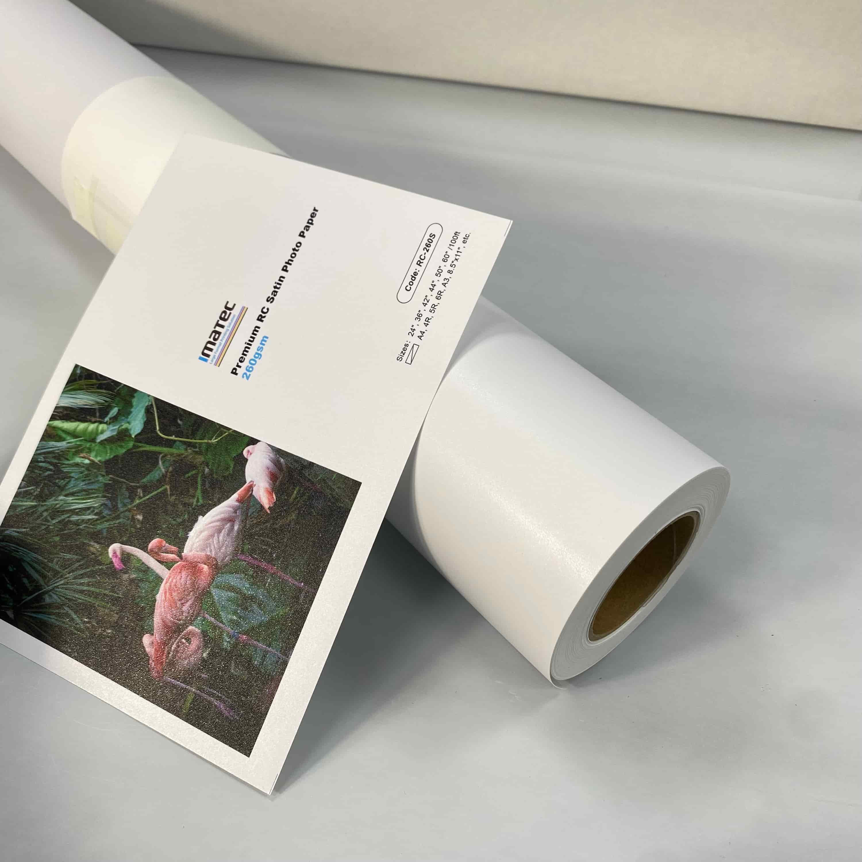 Satin pearl photo paper roll