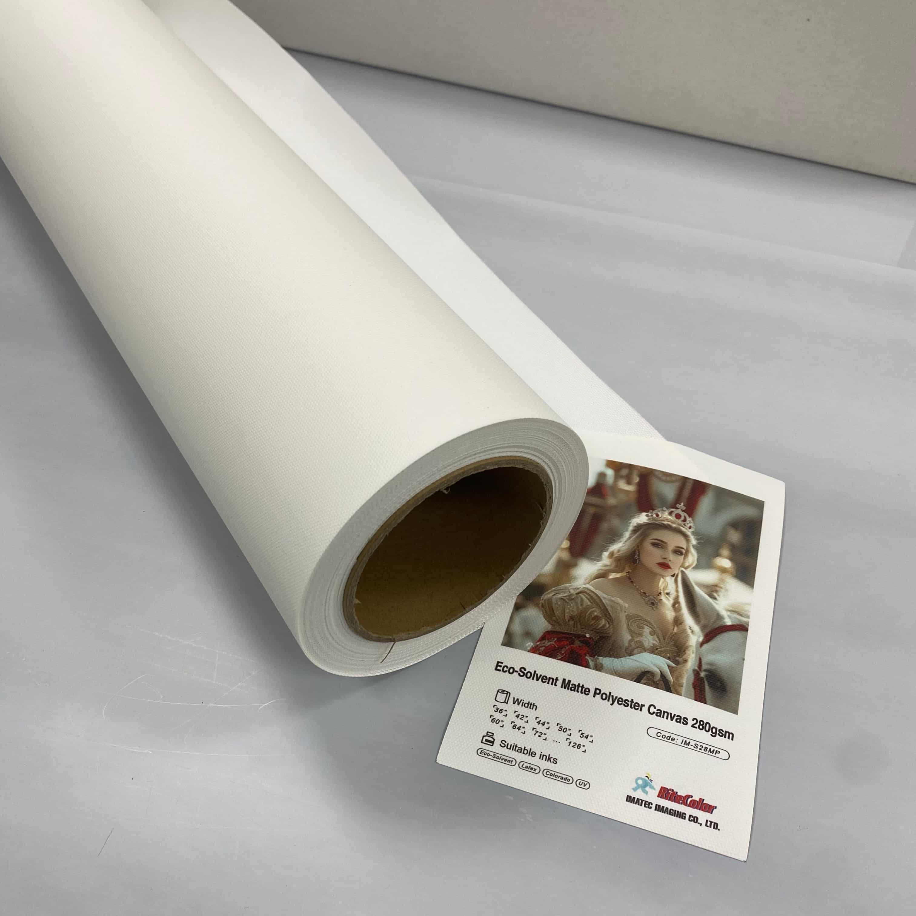 Premium solvent inkjet canvas roll